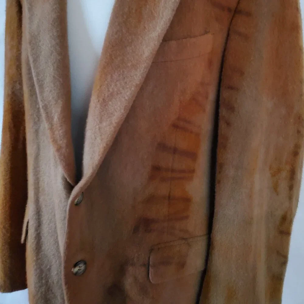 Vintage Cowboy Western Camel Wool jacket suit blazer brown green gray 44 46 XL